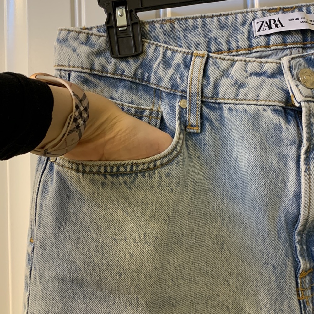 Zara High Rise Straight Leg Jeans - Picture 5 of 16